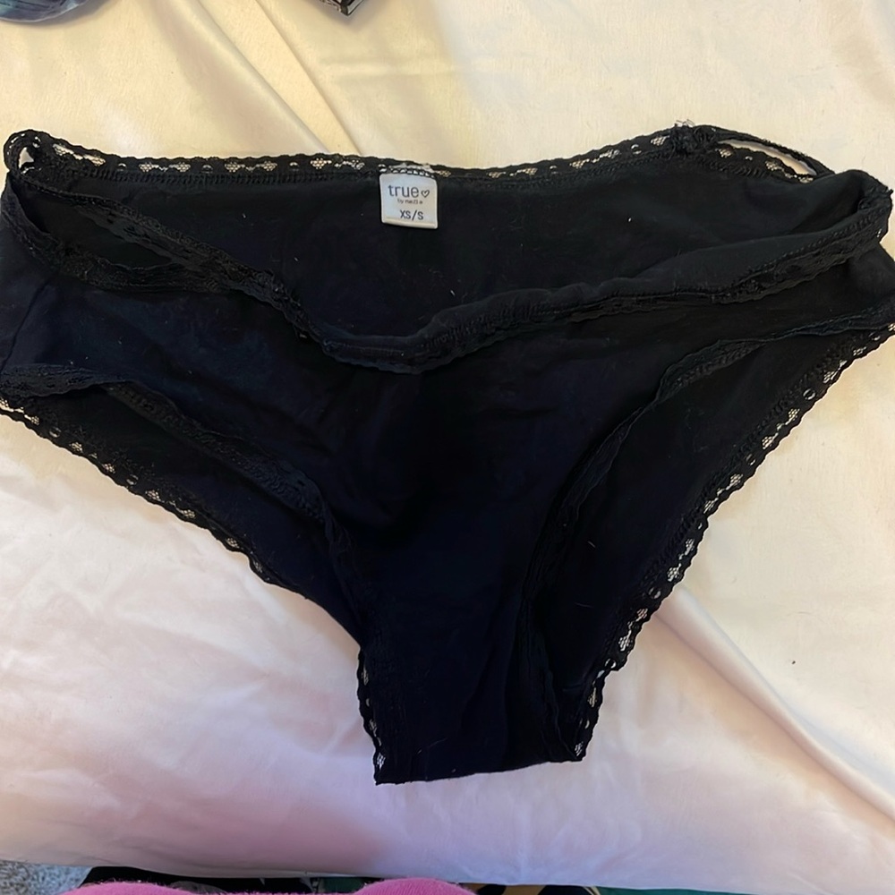 Black panties with lace